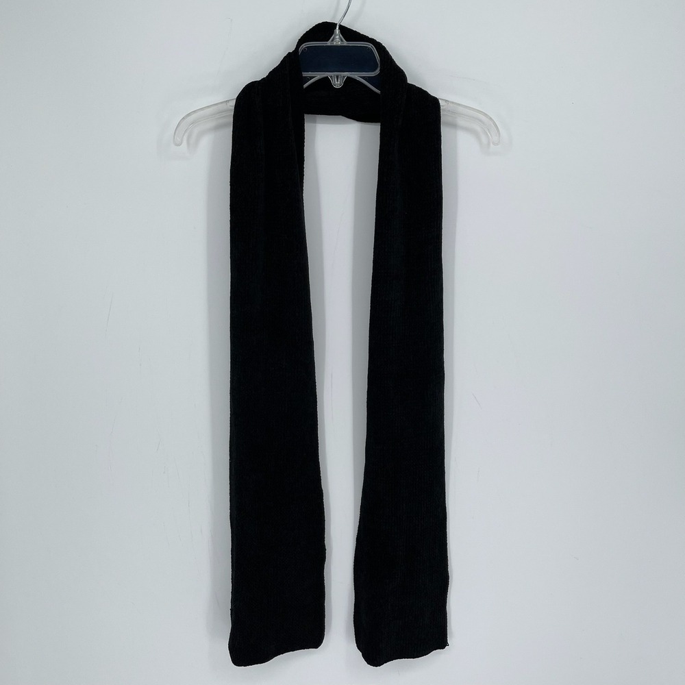 Pierre Cardin Unisex Black Chenille Knit Winter Winter Warm Wrap Scarf One‎ Size